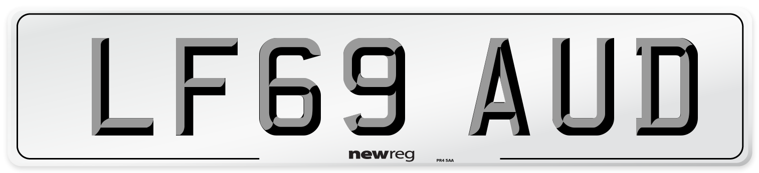 LF69 AUD Number Plate from New Reg